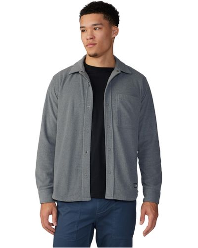 Mountain Hardwear Microchill Long Sleeve Shirt - Gray
