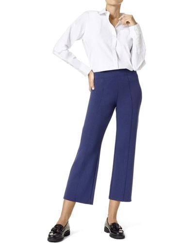 Hue Pontease Cropped Flare Pants - Blue