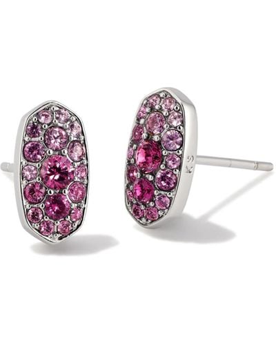 Kendra Scott Grayson Crystal Stud Earrings - Pink