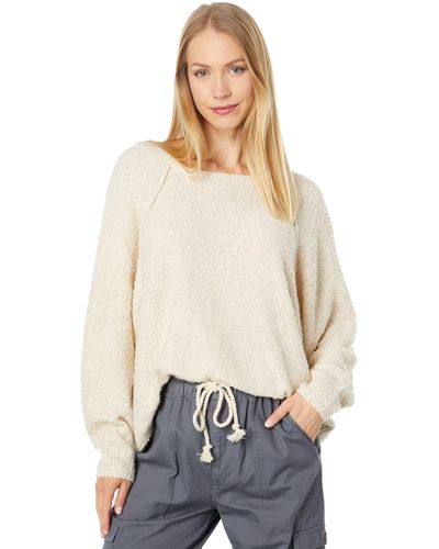 Roxy Early Morning Crew Neck Sweater - White