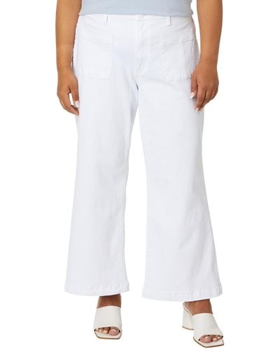 Kut From The Kloth Plus Size Meg High-rise Wide Leg With Patch Pockets Reg Hem In Optic White