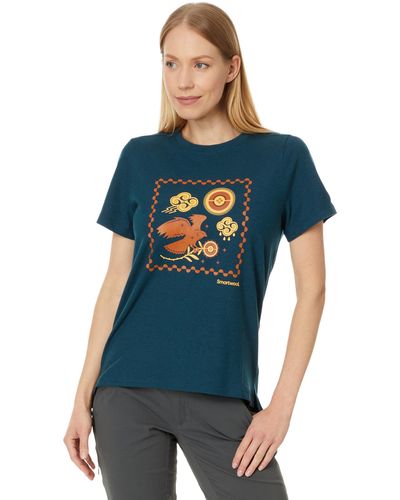 Smartwool Guardian Of The Skies Graphic Short Sleeve Tee - Blue