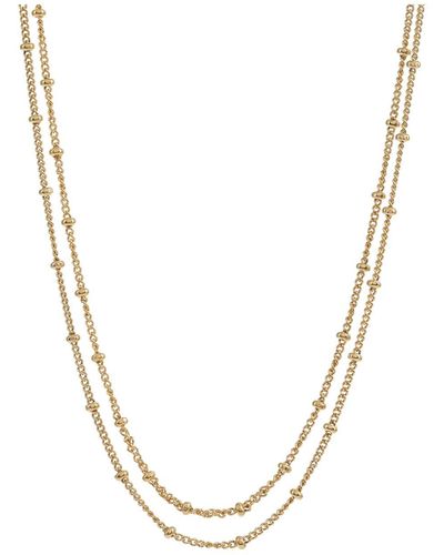 Dogeared 100 Good Wished Beaded Chain Necklace - Metallic