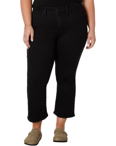 Madewell Plus Kick Out Crop Jeans In Black Rinse Wash