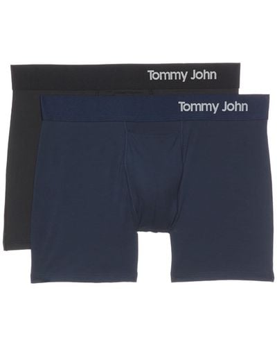 Tommy John Cool Cotton 4 Boxer Brief 2 Pack - Blue