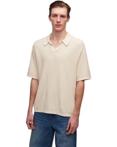 Madewell Johnny-collar Sweater Polo Shirt - Natural