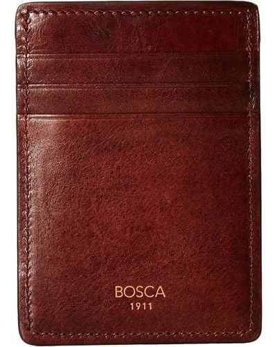 Bosca Dolce Collection - Deluxe Front Pocket Wallet - Brown