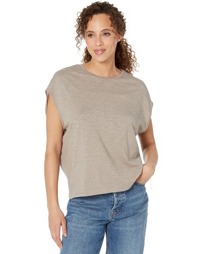 Lilla P Flame Modal Oversized Cocoon Top - Natural