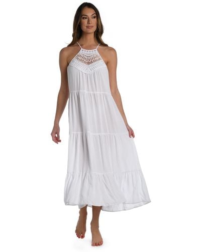 La Blanca Coastal Covers High Neck Dress - White