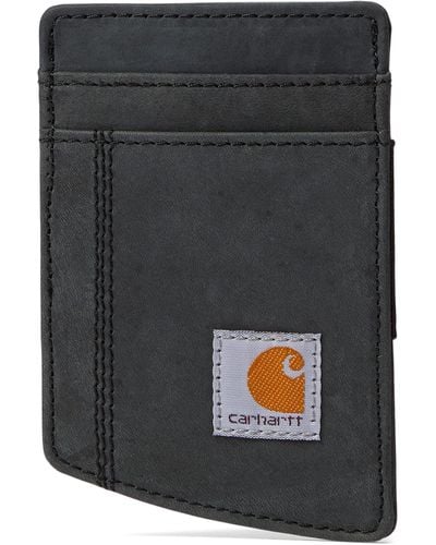 Carhartt Saddle Leather Front Pocket Wallet - Black