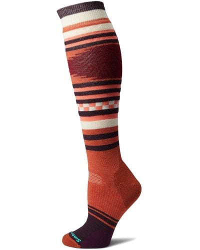 Smartwool Snowboard Full Cushion Pattern Over-the-calf Socks - Red