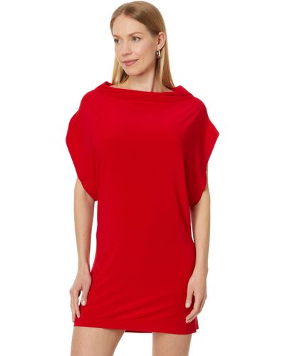 Norma Kamali Sleeveless All In One Mini Dress - Red