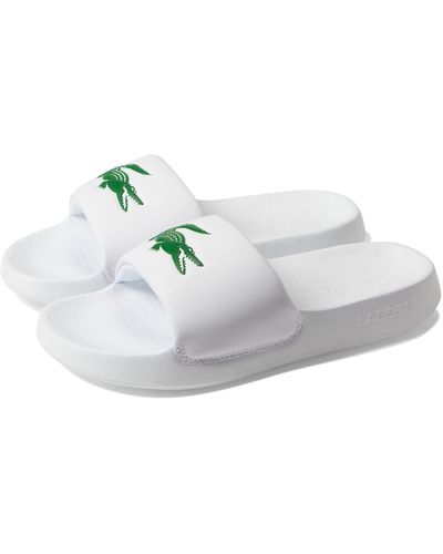 Lacoste Croco 1.0 Synthetic Slide Sandals From Finish Line - White