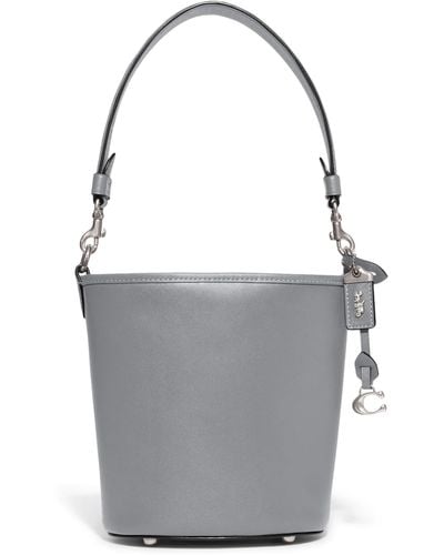 COACH Glovetanned Leather Dakota Bucket Bag 16 - Gray