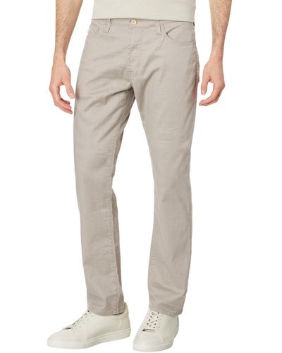 AG Jeans Everett Linen Slim Straight Pants - Gray