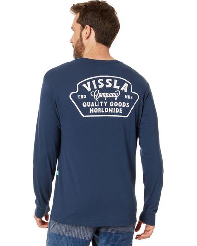 Vissla Quality Goods Long Sleeve Tee - Blue