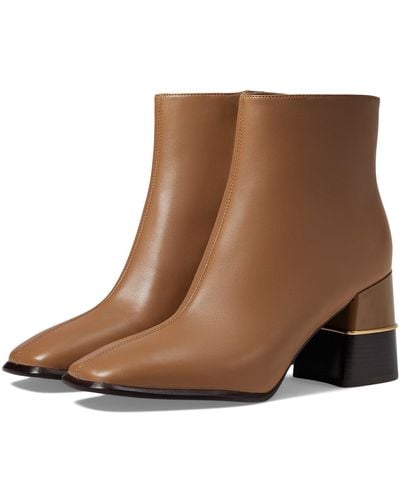 Tory Burch 75 Mm Leather Ankle Boot - Brown