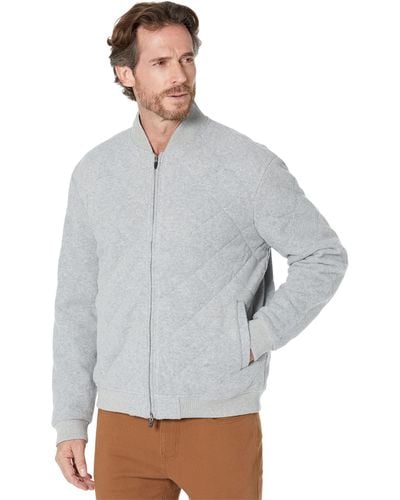 Johnnie-o Newcastle Quilted Fleece Bomber Jacket - Gray