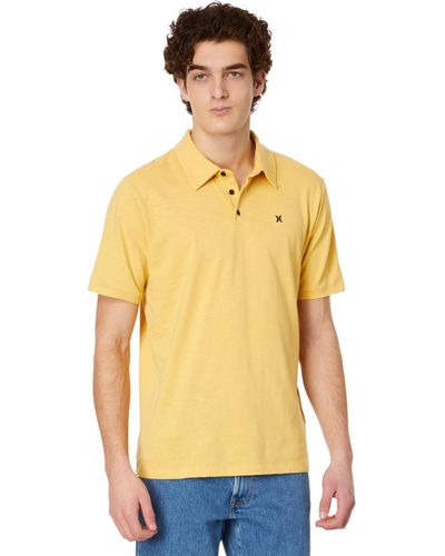 Hurley H2o Dri Ace Slub Short Sleeve Polo - Yellow