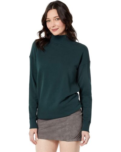 Mod-o-doc French Terry Long Sleeve Turtleneck Tunic - Green