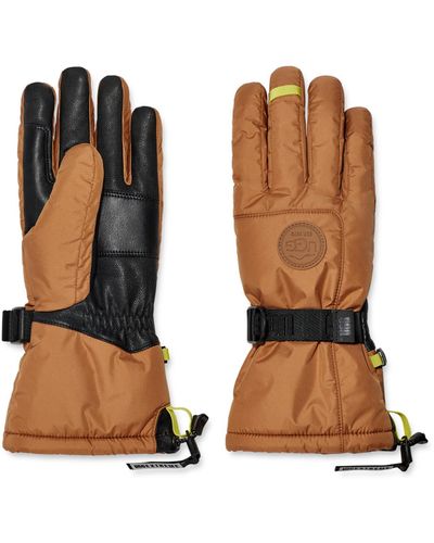 UGG Shasta Gauntlet Gloves With Waterproof Breathable Liner And Microfur Lining - Brown