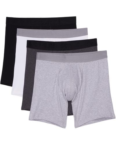 Pact Extended Boxer Brief 4-pack - Blue