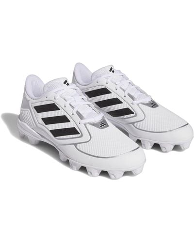 adidas Purehustle 3 Mid Softball Cleats - White