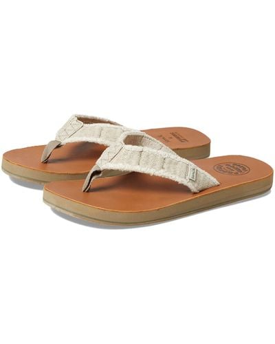 Sanuk Vazon Sustainasole Leather Strappy Adjustable Flat Sandal - Size 6,  Tan