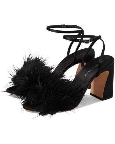Loeffler Randall Minerva Simple Sandals With Feathers - Black
