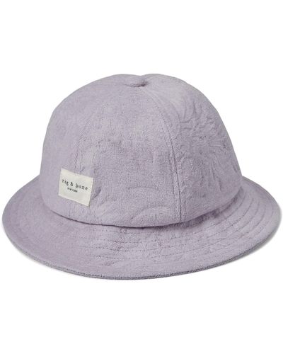 Rag & Bone Addison Twist Bucket Hat - Terry - Purple