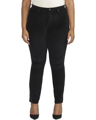 Jag Jeans Plus Size Ruby Mid-rise Straight Leg Pants - Black