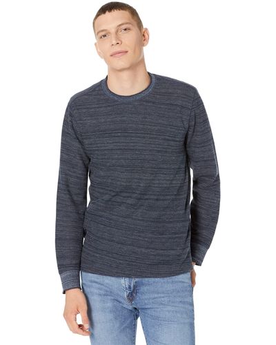 Vince H Thermal Long Sleeve Crew - Blue