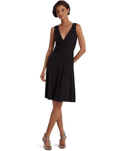 Lauren by Ralph Lauren Sleeveless Jersey Dress - Black