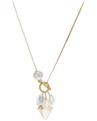 Chan Luu Gold Crystal Cluster Necklace - Black