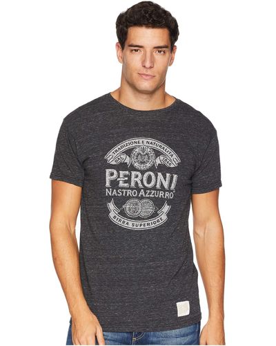The Original Retro Brand Peroni Short Sleeve Vintage Tri-blend Tee - Gray