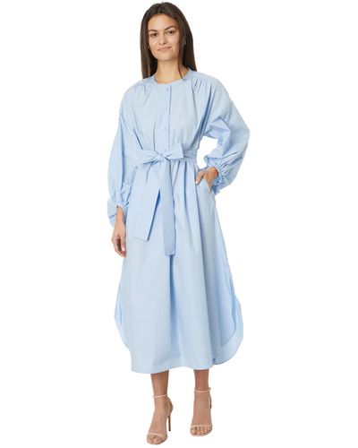 English Factory Billow Sleeve Maxi Dress - Blue