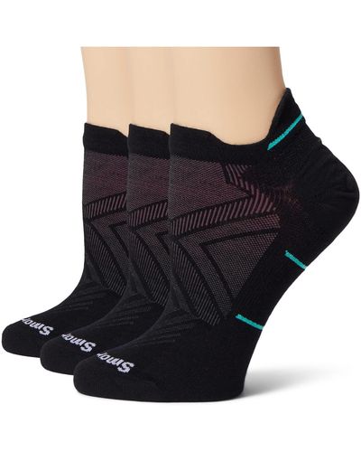 Smartwool Run Zero Cushion Low Ankle Socks 3-pack - Black