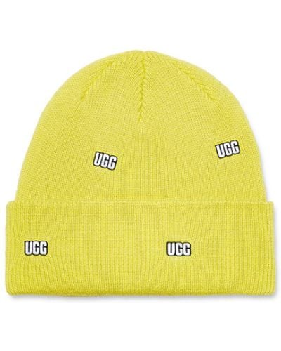 UGG Scattered Logo Beanie - Yellow
