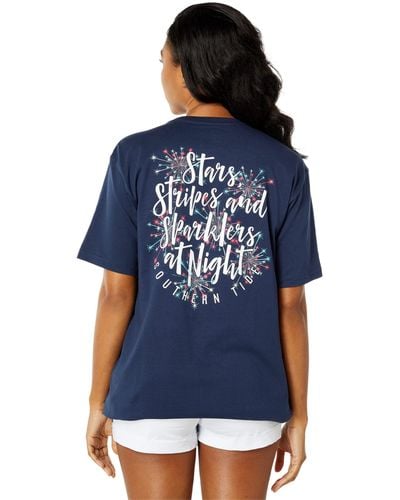Southern Tide Sparklers At Night T-shirt - Blue