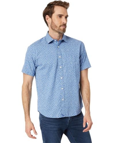 UNTUCKit Cotton Short Sleeve Bellis Shirt - Blue