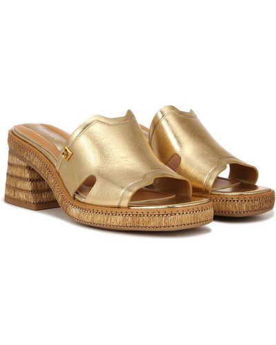 Franco Sarto Florence Fashion Slide Heeled Sandals - Brown