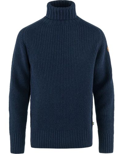 Fjallraven Ovik Roller Neck Sweater - Blue