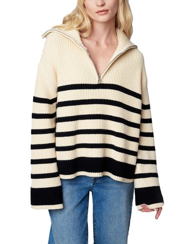 Blank NYC Knit Stripe Sweater - White