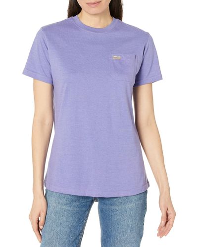 Ariat Rebar Cotton Strong Roughneck Graphic T-shirt - Purple