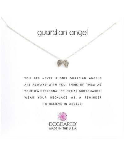 Dogeared Guardian Angel Reminder Necklace - Metallic