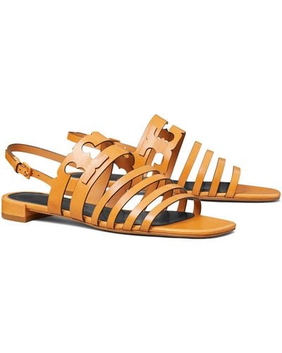 Tory Burch Ines Cage Sandals - Brown