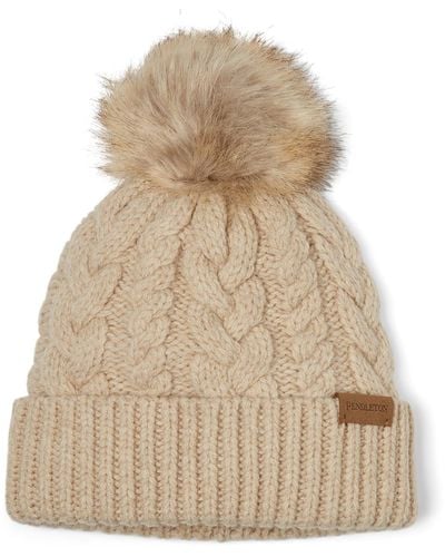 Pendleton Cable Beanie - Natural