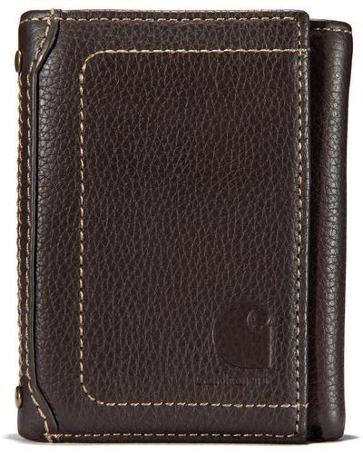 Carhartt Pebble Leather Trifold Wallet - Black