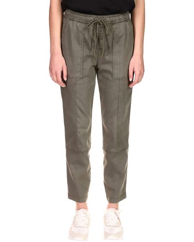 Sanctuary Cross County Twill Pull-on Straight Pants - Green