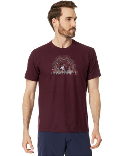 Smartwool Never Summer Mountain Graphic Short Sleeve Tee - Purple
